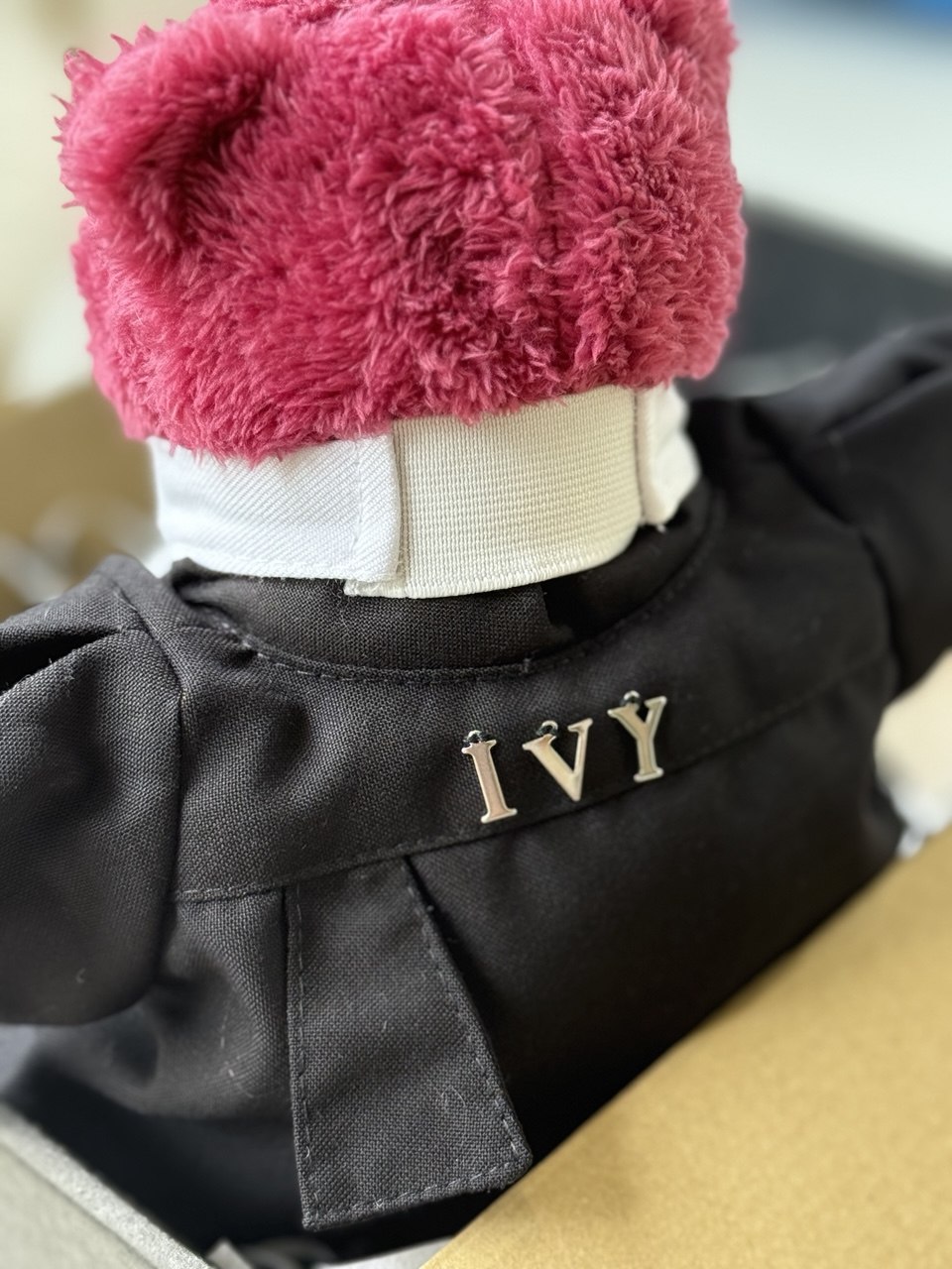 Lawso — A limited-edition handcrafted bear dressed in a distinctive law-themed outfit, designed from a real customer's own requirements. A rare, one-of-a-kind piece for legal professionals.