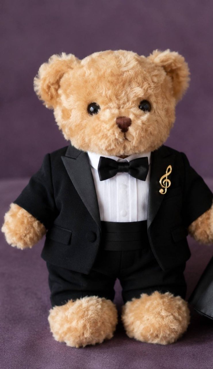 Musician Bear - handcrafted professional gift bear