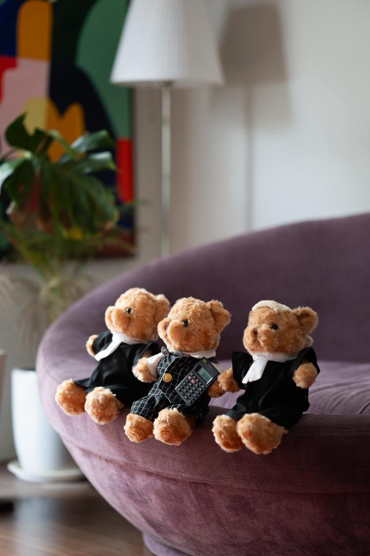 JytheBear handcrafted profession-themed bears — Lawyer Bear, Accountant Bear, and Doctor Bear for graduation gifts in Malaysia